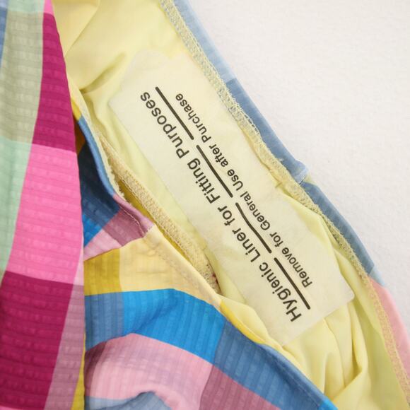 Gianni Bini x Jess Southern Plaid One Piece Swimsuit Scoop Neck Ruffle XS NWT - Picture 11 of 12